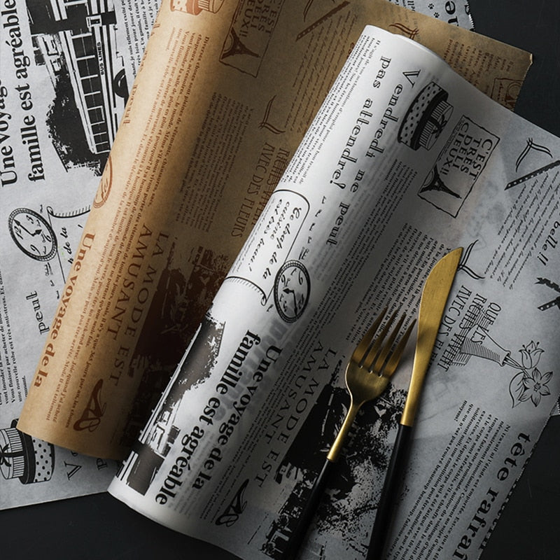 1pc Newspaper Design Parchment
