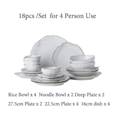 Irregular Shaped Dinner Plate Bowl